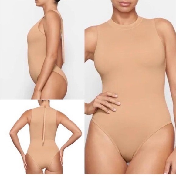SKIMS Swim Sleeveless One Piece Almond Women’s Small - Picture 12 of 15